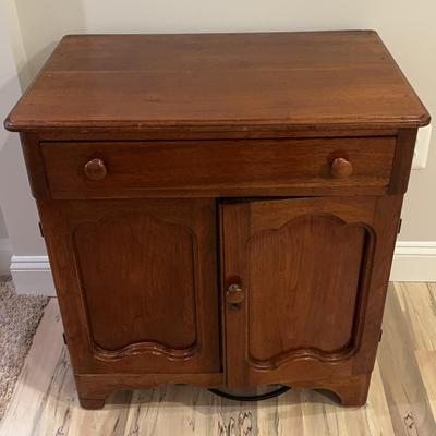 Small Antique Drawered Wooden Side Cabinet