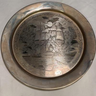 The Danbury Mint Sterling Silver “Bone Homie Richard Defeats Serapis” Collectors Plate