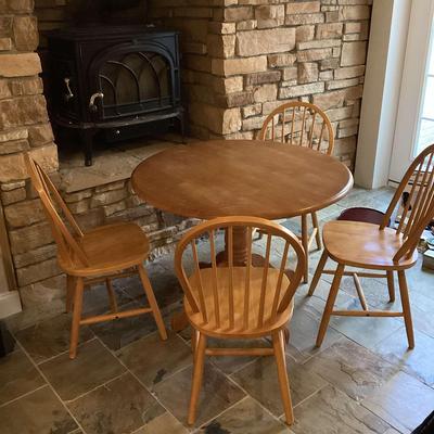 Wooden Table And Four Chairs
