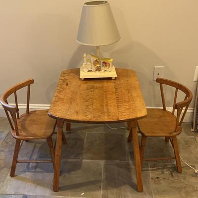 Vintage Wooden Child’s Table & Chair Set
