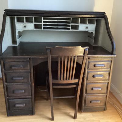 Vintage Roll Top Desk