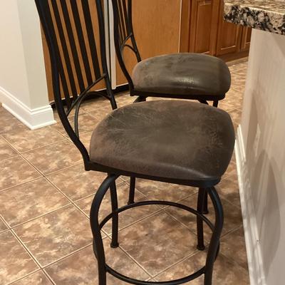 Black Metal Swivel Counter Stools