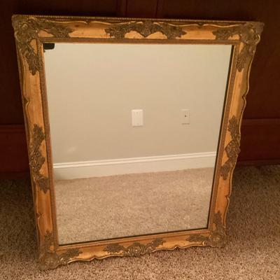 Goldtone Ornate Mirror 