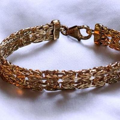Pr l stampled sterling italy bracelet