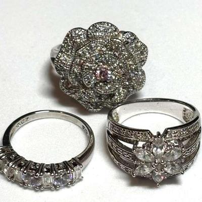 Sterling cluster rings