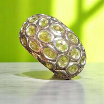 Sterling peridot ring