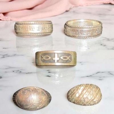 T t sterling fidget rings & others
