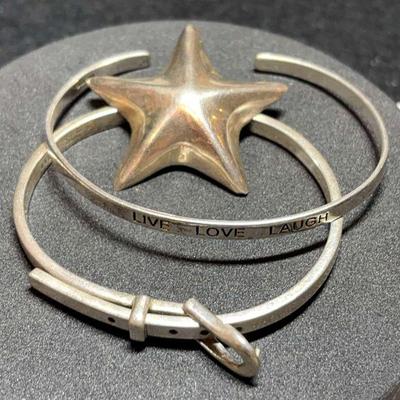 Sterling bracelets a star pendant