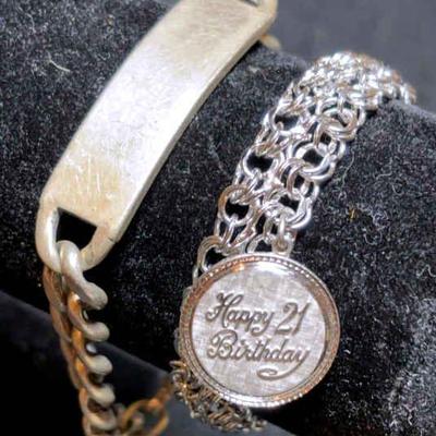 Sterling bracelets happy 21st and dad