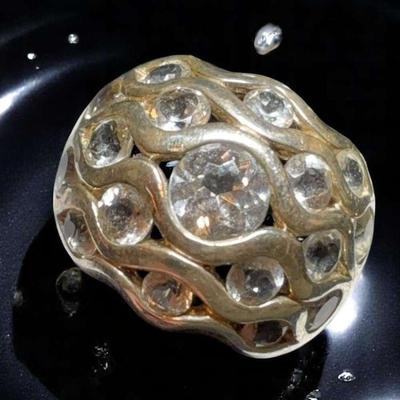 Sterling topaz cluster ring