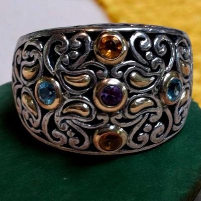 Rjc sterling 18k ring