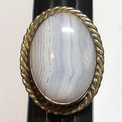 Desert rose trading sterling lacy agate ring