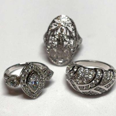 Sterling accent rings