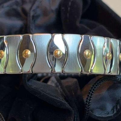 Stainless steel 18k milor expansion bracelet