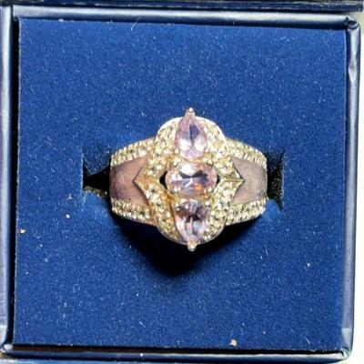 Sterling amethyst cocktail ring