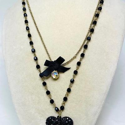Betsey Johnson “Iconic” Black Heart Necklace