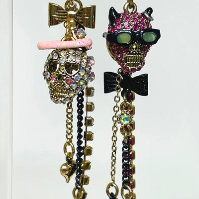 "Betsey Johnson" Good Vs Evil Earrings