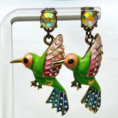 "Betsey Johnson" Tropical Bird Earrings
