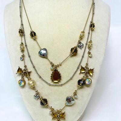"Betsey Johnson" Multi Toned Necklace