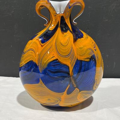 Italian Murano Hand Blown Glass Vase