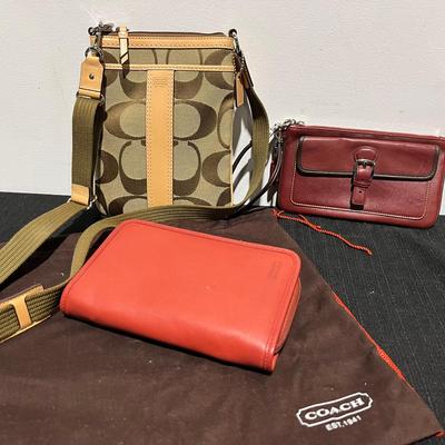 Coach Small Monogram Crossbody Bag, Coach Organizer, & Coach Wallet