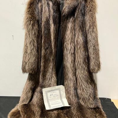 Christian Dior Custom Natural Raccoon Fur Coat ~ Alaskan Custom Fur 