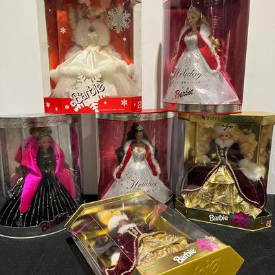 Holiday Barbies. Including Misprint 98’, 98’, 96’, 92’ & 01’s