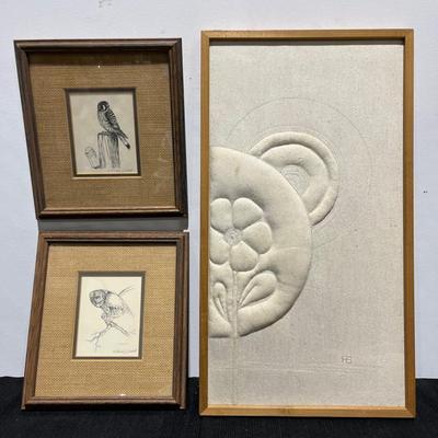 Owl & Hawk Lithographs Signed Charles J. Johnston & More