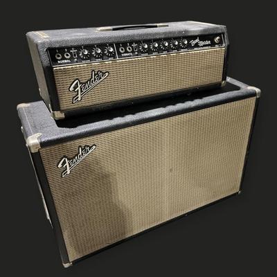 Vintage 60s Fender Black Panel Bandmaster Guitar Amp 