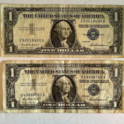 1957 Series Silver Certificate Lot of Two Notes