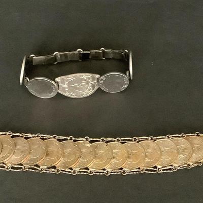 Pair Of Coin Bracelets
