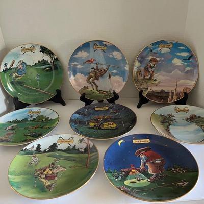 8 Gary Patterson Golf Plates from the Danbury Mint