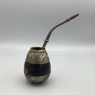 Yerba Mate Gourd And Bombilla Straw