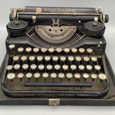 Antique Underwood Standard Portable Typewriter 
