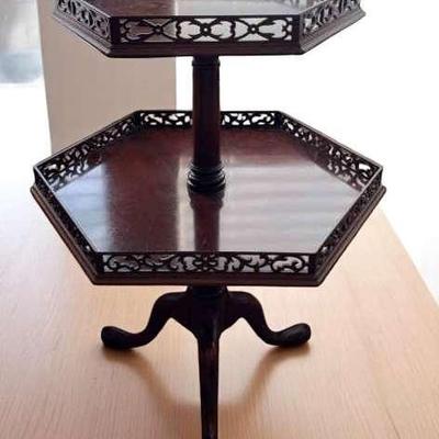 Vintage Mahogany Tiered Table 