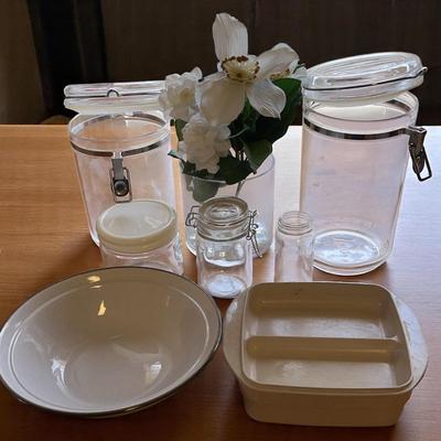 2 Plastic Storage Canisters 7’ And 8’ Tall & More