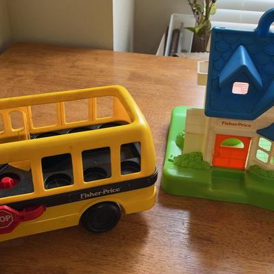Fisher Price Bus And Fisher Price House & More