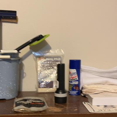 Car Detailing Lot In Rolling Cart & Cooler & More