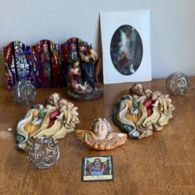 (2) Wall Nativity Scene Decor 9” Tall  & More