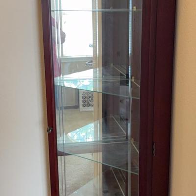 Corner Curio Cabinet With Glass Shelves