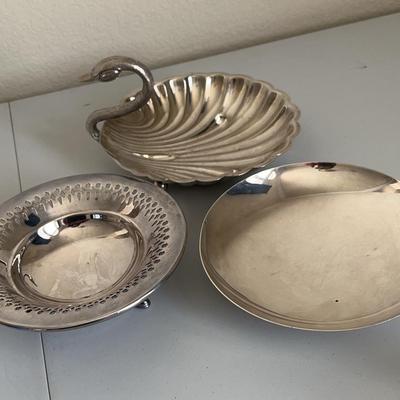 Sterling Silver Footed Nut Dish, Poole Footed Dish