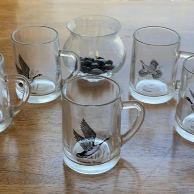 Vintage Sportman Series Glass Mugs By Federal Glad & More