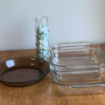 Pyrex Glass Pans (3) & More - 2- 2 Qt., 1-4qt
