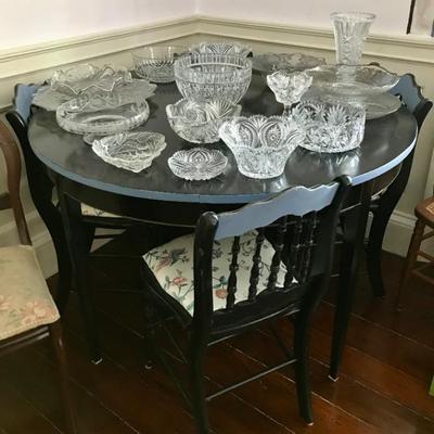 set of 4 chairs
table $130
48" round X 30"