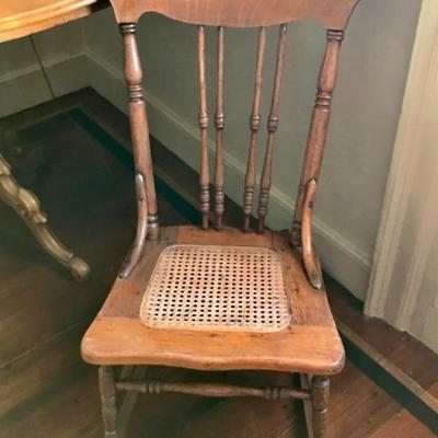 rocker with cane seat $135