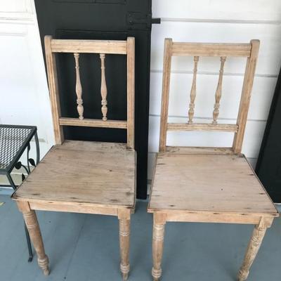 pair of antique Swedish chairs $50
