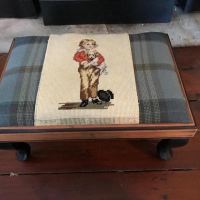 needlepoint stool $48