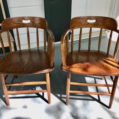 oak captain's chairs $75 each