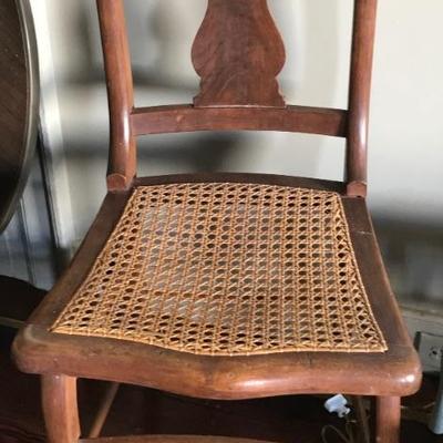 tiger maple cane bottom chair $99