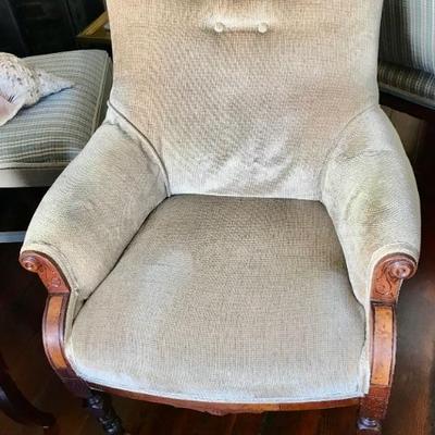 Victorian reclining library chair $165